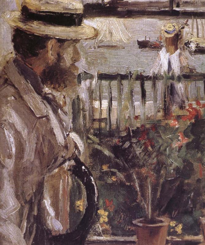 Berthe Morisot Detail of  The man at the Huaiter Island France oil painting art